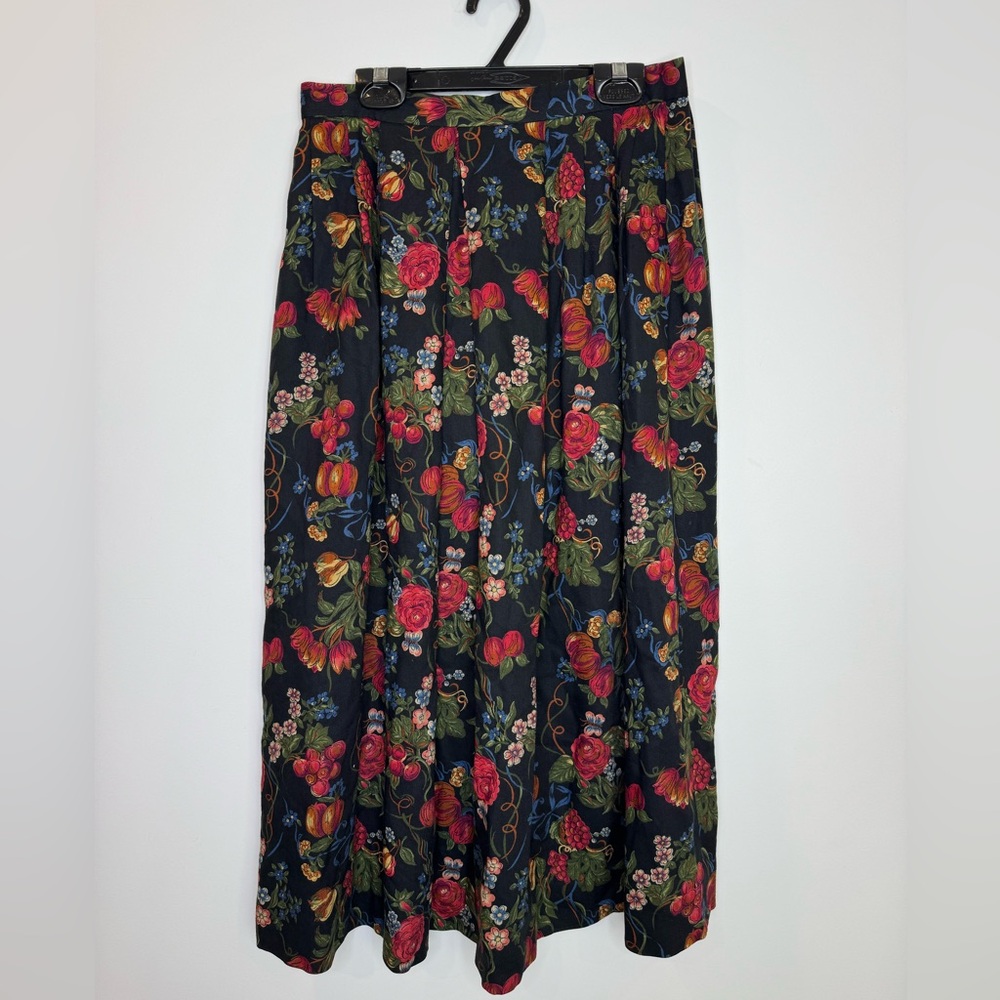 Vintage Susan Bristol midi pleated skirt size 8